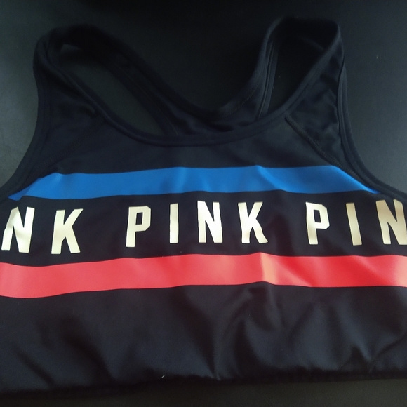 Victoria's Secret Pink Ultimate Multicolor Sports Bra Size: Medium - Picture 4 of 6